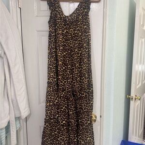 Jaded Gypsy Leopard Print maxi Dress